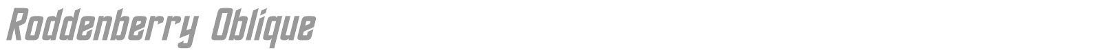 Roddenberry Oblique font preview